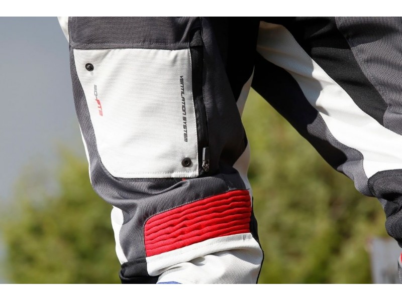 Pantaloni motociclete Touring unisex Seventy vara/iarna model SD-PT3 culoare: gri/rosu/albastru Pantaloni motociclete Touring unisex Seventy vara/iarna model SD-PT3 culoare: gri/rosu/albastru