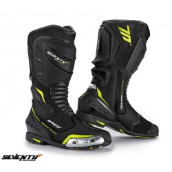 Ghete (cizme) moto Racing Unisex Seventy model SD-BR1 culoare: negru/galben fluor Ghete (cizme) moto Racing Unisex Seventy model SD-BR1 culoare: negru/galben fluor