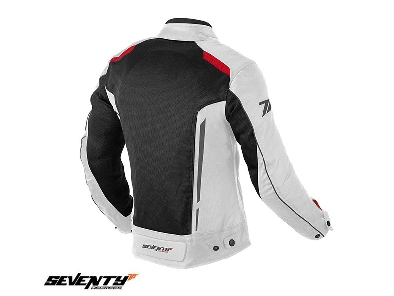 Geaca (jacheta) motociclete femei Touring vara Seventy model SD-JT36 culoare: alb/rosu Geaca (jacheta) motociclete femei Touring vara Seventy model SD-JT36 culoare: alb/rosu