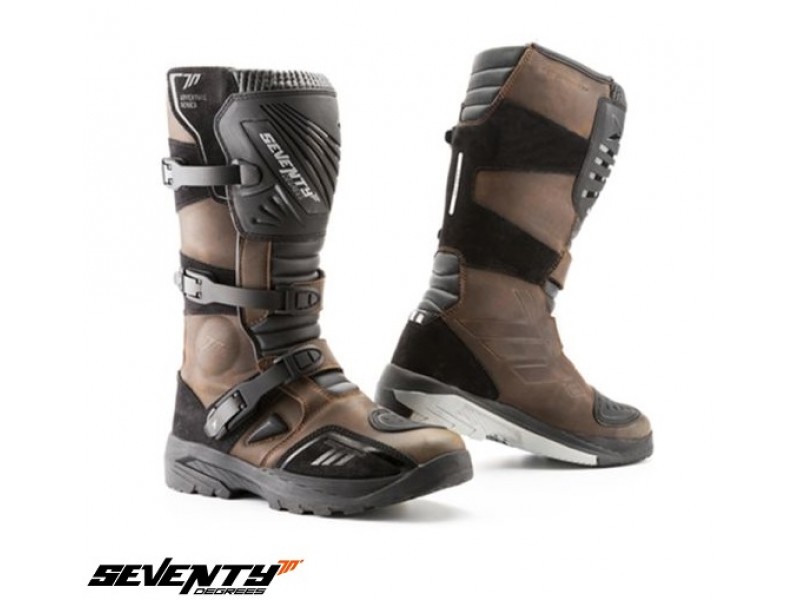Ghete (cizme) moto Adventure (Touring) Unisex Seventy model SD-BA4 culoare: maro