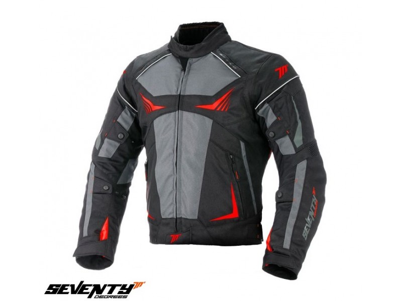 Geaca (jacheta) motociclete barbati Racing Seventy vara/iarna model SD-JR55 culoare: negru/rosu Geaca (jacheta) motociclete barbati Racing Seventy vara/iarna model SD-JR55 culoare: negru/rosu