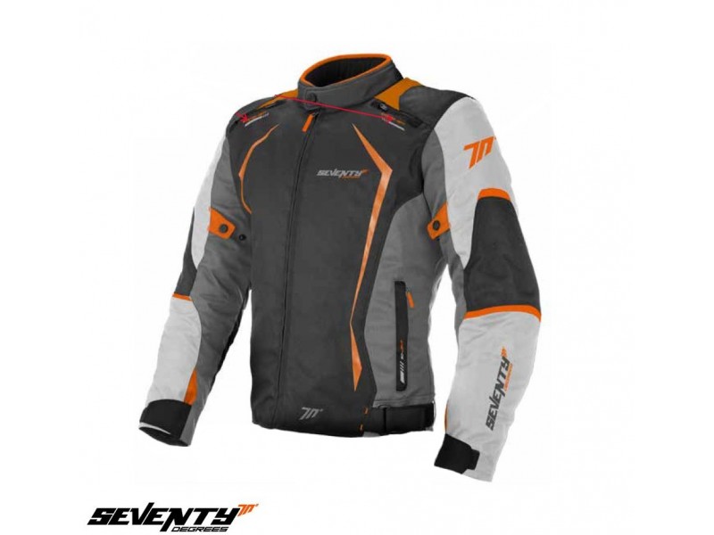 Geaca (jacheta) motociclete barbati Racing Seventy vara/iarna model SD-JR47 culoare: gri/portocaliu Geaca (jacheta) motociclete barbati Racing Seventy vara/iarna model SD-JR47 culoare: gri/portocaliu