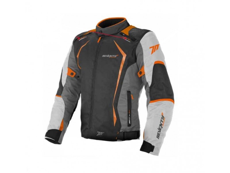 Geaca (jacheta) motociclete barbati Racing Seventy vara/iarna model SD-JR47 culoare: gri/portocaliu