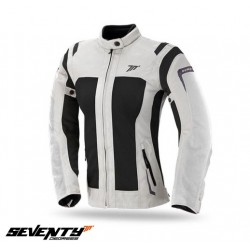 Geaca (jacheta) motociclete femei Touring Seventy vara model SD-JT46 culoare: alb ice/negru Geaca (jacheta) motociclete femei Touring Seventy vara model SD-JT46 culoare: alb ice/negru