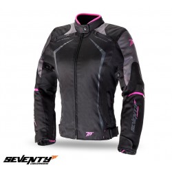 Geaca (jacheta) motociclete femei Racing Seventy vara/iarna model SD-JR49 culoare: negru/roz Geaca (jacheta) motociclete femei Racing Seventy vara/iarna model SD-JR49 culoare: negru/roz