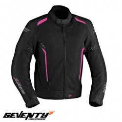 Geaca (jacheta) motociclete femei Touring vara Seventy model SD-JT36 culoare: negru/roz