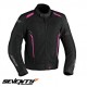 Geaca (jacheta) motociclete femei Touring vara Seventy model SD-JT36 culoare: negru/roz Geaca (jacheta) motociclete femei Touring vara Seventy model SD-JT36 culoare: negru/roz
