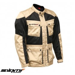 Geaca (jacheta) motociclete barbati Touring vara Seventy model SD-JC30 culoare: negru/bej Geaca (jacheta) motociclete barbati Touring vara Seventy model SD-JC30 culoare: negru/bej
