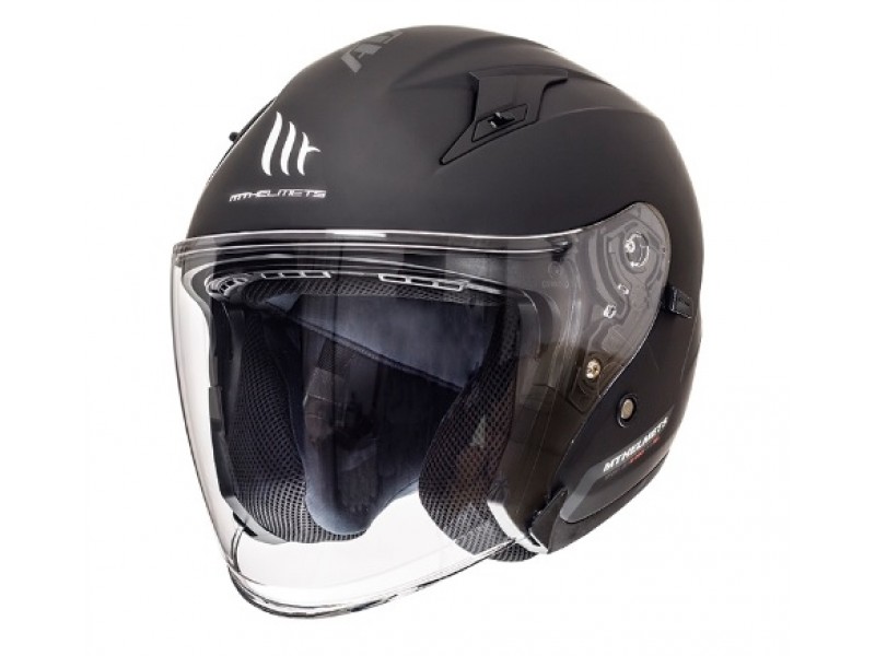 Casca open face motociclete MT Avenue SV negru mat (ochelari soare integrati)