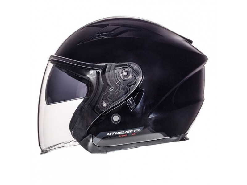 Casca open face motociclete MT Avenue SV negru lucios (ochelari soare integrati)