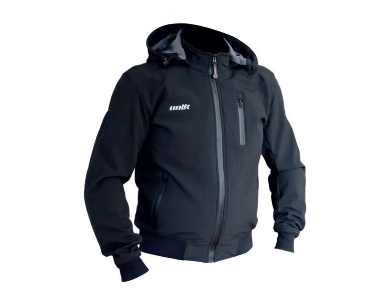 Geaca (jacheta) motociclete barbati Unik Racing model Softshell SF-01 culoare: negru