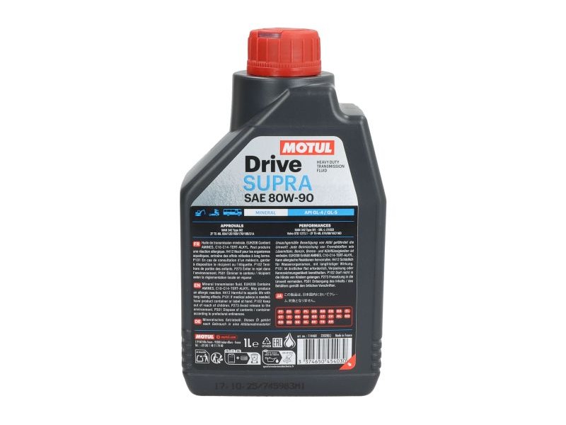 ULEI CUTIE DE VITEZE MOTUL DRIVE SUPRA 80W90 1L