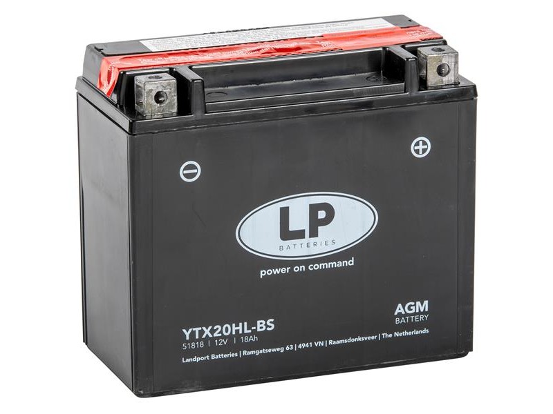 BATERIE 18AH 310A ATV CAN AM OUTLANDER/RENEGATE, LINHAI 300/400/500/550/565/570 LAND PORT YTX20HL-BS BATERIE 18AH 310A ATV CAN AM OUTLANDER/RENEGATE, LINHAI 300/400/500/550/565/570 LAND PORT YTX20HL-BS