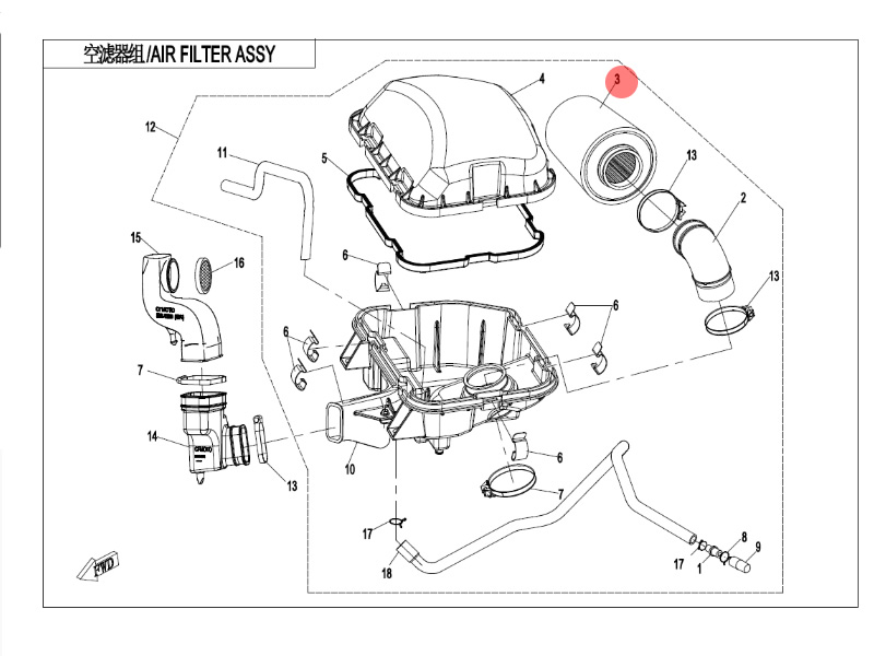 Filtru de aer CF Moto 1000 0JYA-112000-20000