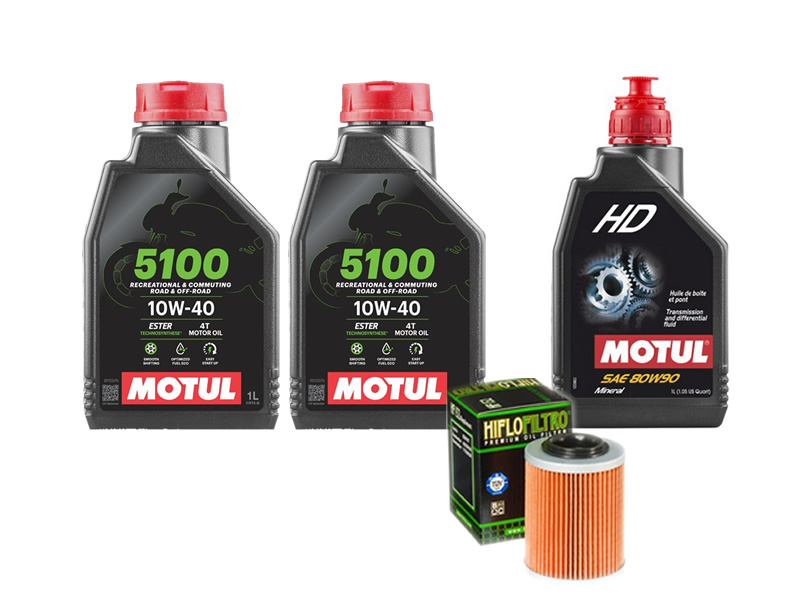 Pachet revizie ATV Aodes 650/850/1000 (ulei Motul 5100 motor + grupuri) Pachet revizie ATV Aodes 650/850/1000 (ulei Motul 5100 motor + grupuri)