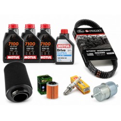 Pachet complet revizie ATV CFMOTO 400/450/500/520/550/600/625 (ulei motor Motul + grupuri, filtru aer, filtru benzina, bujie, curea)