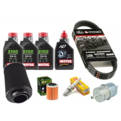 Pachet complet revizie ATV CFMOTO 400/450/500/520/550/600/625 (ulei motor Motul + grupuri, filtru aer, filtru benzina, bujie, curea) Pachet complet revizie ATV CFMOTO 400/450/500/520/550/600/625 (ulei motor Motul + grupuri, filtru aer, filtru benzina, bujie, curea)