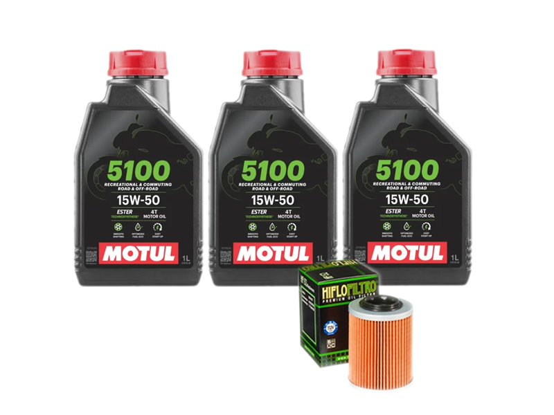 Pachet revizie ATV CFMOTO 450/520/550/600/800 (ulei Motul 5100 motor + filtru ulei)