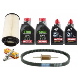 Pachet complet revizie ATV Linhai 260/300/370/400 (ulei motor + grupuri, filtru aer, filtru benzina, bujie, curea)