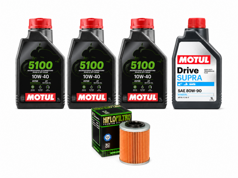 Pachet revizie ATV Linhai M565L, M570L, PROMAX 570/650, T-Boss 570, Landforce 650/1000 (ulei motor Motul + grupuri)