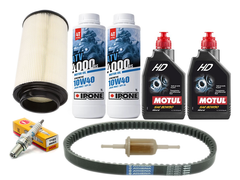 Pachet complet revizie ATV Linhai 260/300/370/400 (ulei motor + grupuri, filtru aer, filtru benzina, bujie, curea) Pachet complet revizie ATV Linhai 260/300/370/400 (ulei motor + grupuri, filtru aer, filtru benzina, bujie, curea)