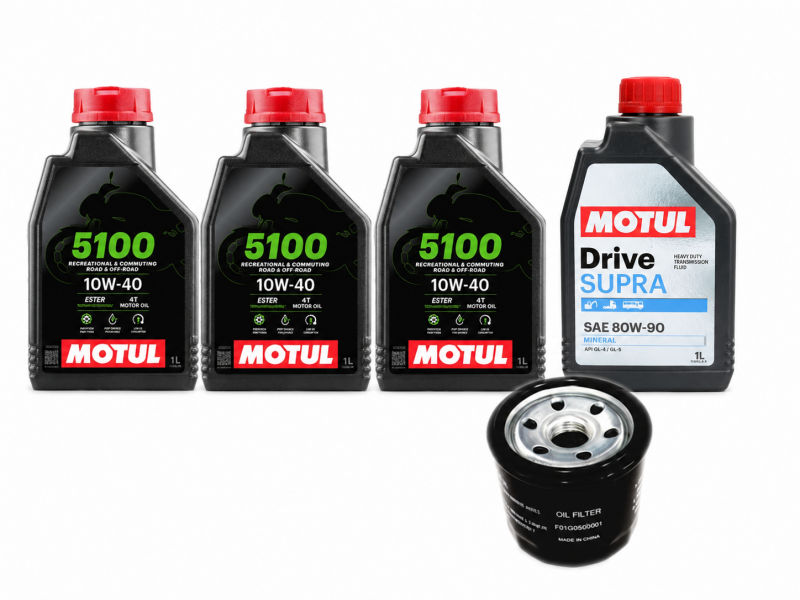 Pachet revizie ATV Segway AT5 (ulei Motul 5100 motor + grupuri)
