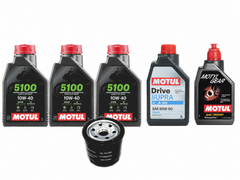 Pachet revizie ATV Segway Snarler AT6 (ulei motor Motul 5100 + grupuri)