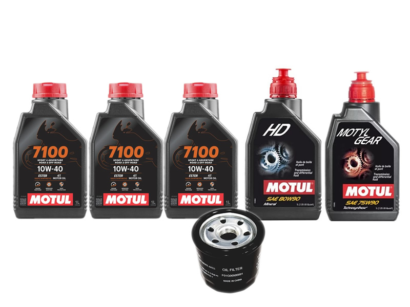 Pachet revizie ATV Segway Snarler AT6 (ulei motor Motul 7100 + grupuri)