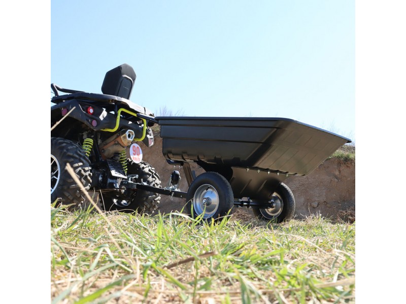 Remorca ATV Shark Garden 150 kg 157 x 93 x 72 cm (neagra, cu carlig de remorcare)