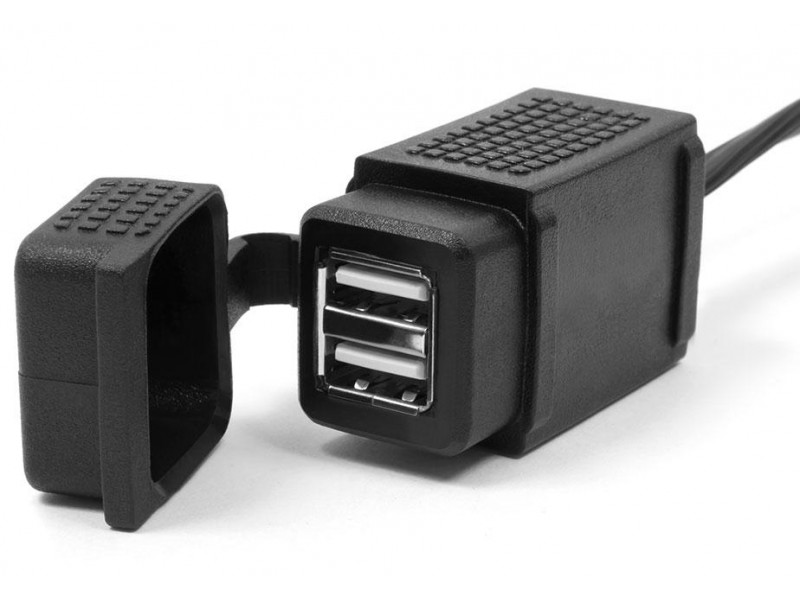 Priza USB pentru motociclete - 2 x USB - 2.1 A - MUS05