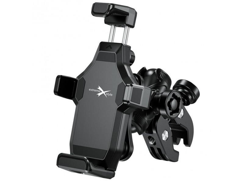 Suport telefon eXtremestyle model R18 cu mecanism antivibratii - montaj pe ghidon - latime reglabila 64-88 mm Suport telefon eXtremestyle model R18 cu mecanism antivibratii - montaj pe ghidon - latime reglabila 64-88 mm