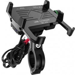 Suport telefon eXtremestyle model R10 cu port USB incarcare - montaj pe ghidon - latime reglabila 60-100 mm Suport telefon eXtremestyle model R10 cu port USB incarcare - montaj pe ghidon - latime reglabila 60-100 mm