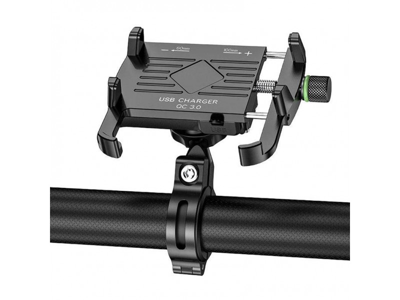 Suport telefon eXtremestyle model R10 cu port USB incarcare - montaj pe ghidon - latime reglabila 60-100 mm Suport telefon eXtremestyle model R10 cu port USB incarcare - montaj pe ghidon - latime reglabila 60-100 mm