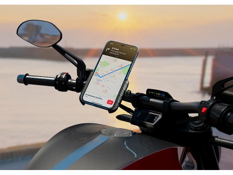 Suport telefon eXtremestyle model R9 cu port USB incarcare - montaj pe ghidon - latime reglabila 62-90 mm Suport telefon eXtremestyle model R9 cu port USB incarcare - montaj pe ghidon - latime reglabila 62-90 mm