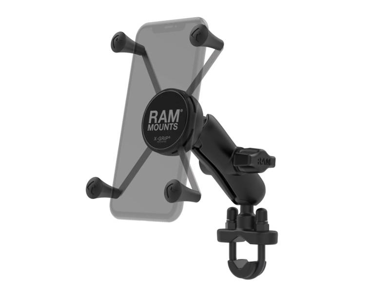 Suport telefon mobil (Iphone Max, Samsung Galaxy + / Note etc) cu montare pe ghidon RAM Mount X-Grip - pentru telefoane cu diagonala mare