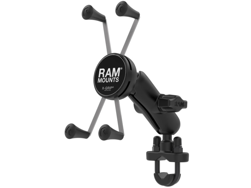 Suport telefon mobil (Iphone Max, Samsung Galaxy + / Note etc) cu montare pe ghidon RAM Mount X-Grip - pentru telefoane cu diagonala mare