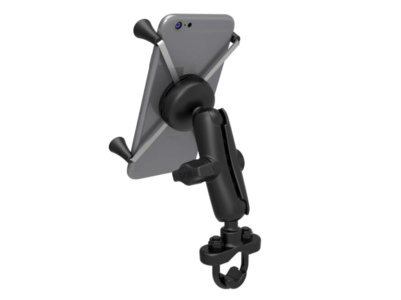Suport telefon mobil (Iphone Max, Samsung Galaxy + / Note etc) cu montare pe ghidon RAM Mount X-Grip - pentru telefoane cu diagonala mare