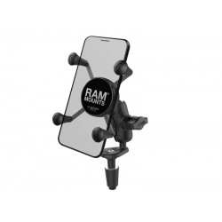 Suport telefon mobil (Iphone Max, Samsung Galaxy + / Note etc) cu montaj pe jugul furcii RAM Mount X-Grip - pentru telefoane cu diagonala mare