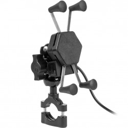 Suport telefon eXtremestyle tip RAM cu port USB incarcare - montaj pe ghidon - marime XL Suport telefon eXtremestyle tip RAM cu port USB incarcare - montaj pe ghidon - marime XL