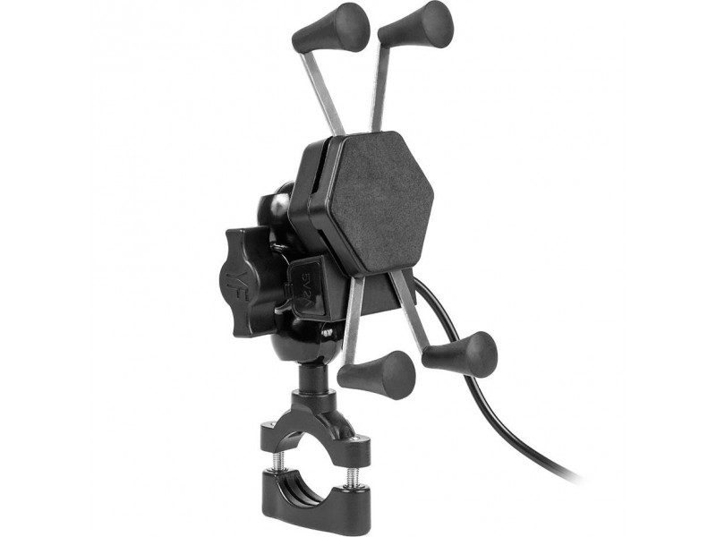 Suport telefon eXtremestyle tip RAM cu port USB incarcare - montaj pe ghidon - marime XL