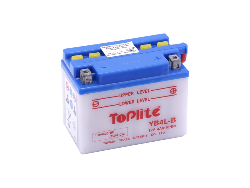 ACUMULATOR TOPLITE YUASA - YB4L-B (CU INTR. NU INCL. ACID) ACUMULATOR TOPLITE YUASA - YB4L-B (CU INTR. NU INCL. ACID)