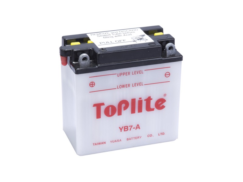 ACUMULATOR TOPLITE YUASA - YB7-A = 12N7-4A (CU INTR. NU INCL. ACID) ACUMULATOR TOPLITE YUASA - YB7-A = 12N7-4A (CU INTR. NU INCL. ACID)