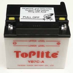 ACUMULATOR TOPLITE YUASA - YB7C-A / GM7CZ-3D (CU INTR.  NU INCL. ACID)