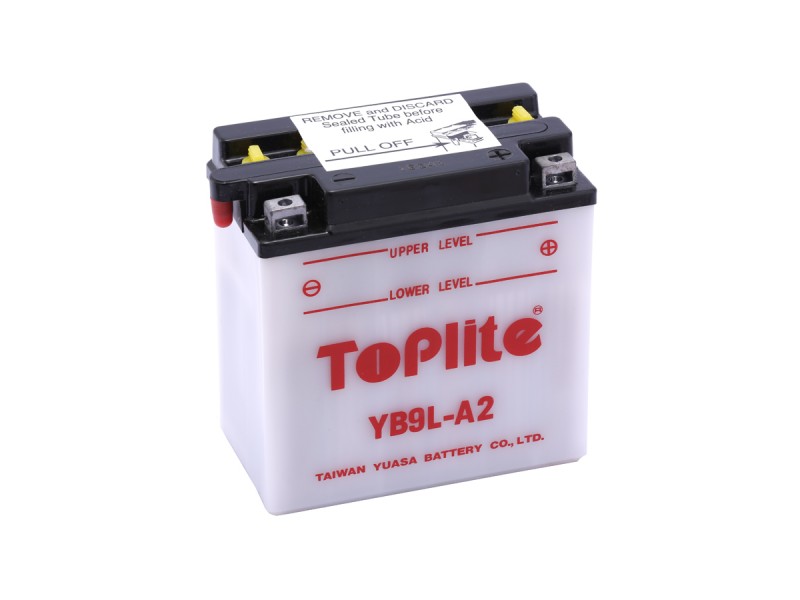 ACUMULATOR TOPLITE YUASA - YB9L-A2 (CU INTR.  NU INCL. ACID)