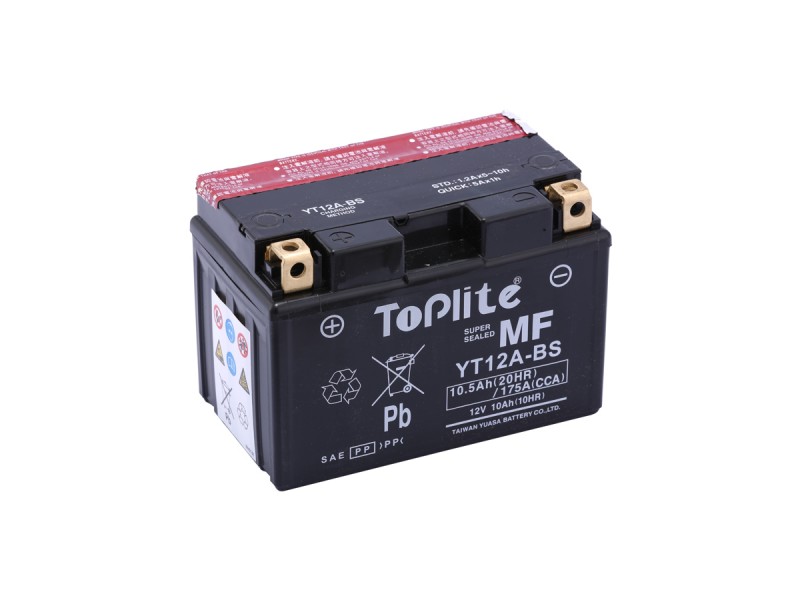 ACUMULATOR TOPLITE YUASA - YT12A-BS (FARA INTR. INCL. ACID) ACUMULATOR TOPLITE YUASA - YT12A-BS (FARA INTR. INCL. ACID)