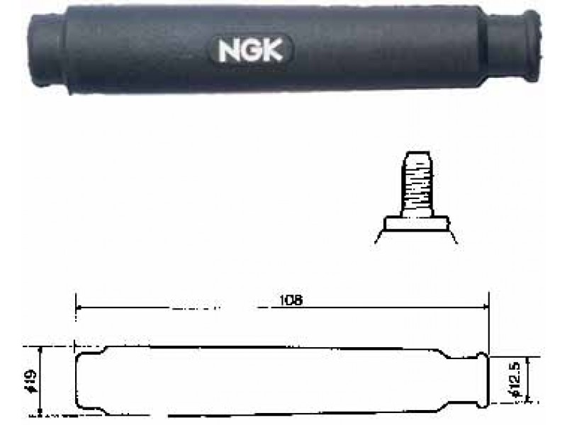 PIPA BUJIE NGK CAUCIUC - SD05FM
