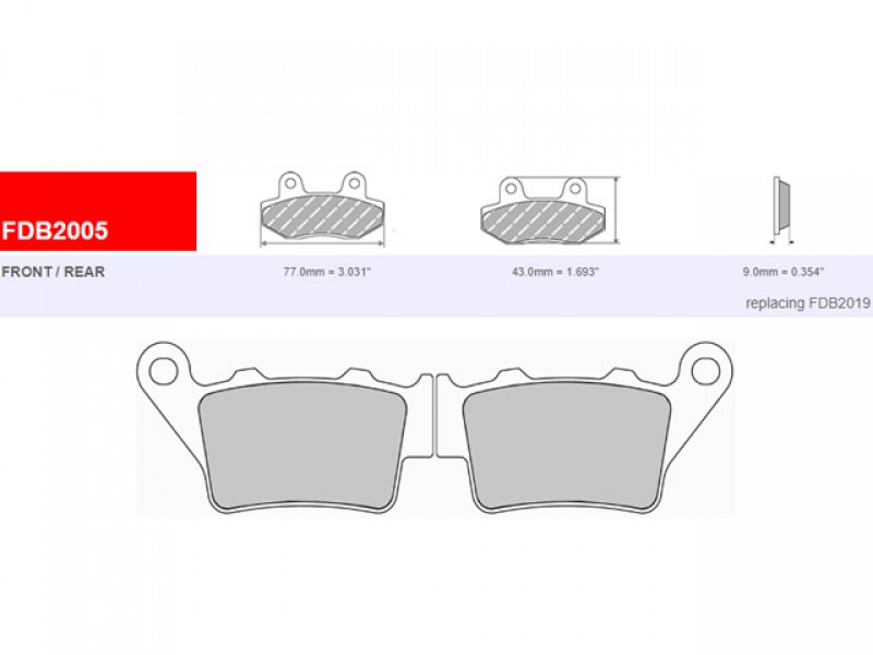 SET PLACUTE FRANA FERODO FDB2005P SET PLACUTE FRANA FERODO FDB2005P