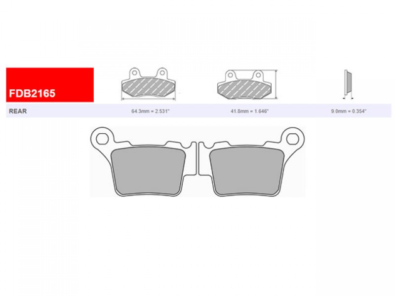 SET PLACUTE FRANA FERODO FDB2165SG SET PLACUTE FRANA FERODO FDB2165SG