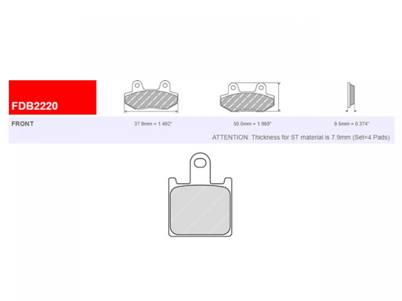 SET PLACUTE FRANA FERODO FDB2220ST SET PLACUTE FRANA FERODO FDB2220ST