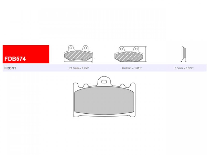 SET PLACUTE FRANA FERODO FDB574P SET PLACUTE FRANA FERODO FDB574P